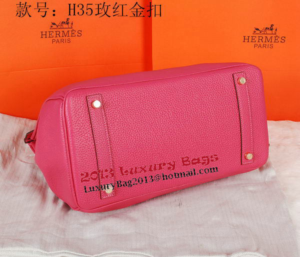 Hermes Birkin 35CM Tote Bag Rose Original Grainy Leather H35 Gold Hermes Birkin 35CM Tote Bag Rose Original Grainy Leather H35 Gold