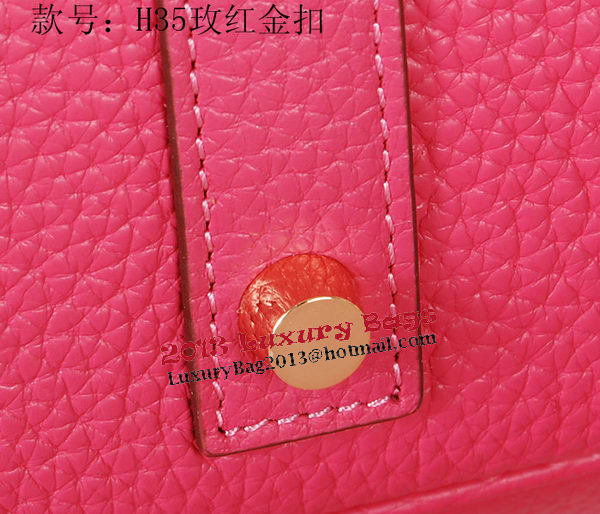 Hermes Birkin 35CM Tote Bag Rose Original Grainy Leather H35 Gold Hermes Birkin 35CM Tote Bag Rose Original Grainy Leather H35 Gold