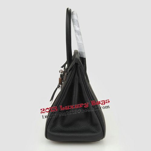 Hermes Birkin 25CM Tote Bags Black Original Leather Silver Hermes Birkin 25CM Tote Bags Black Original Leather Silver