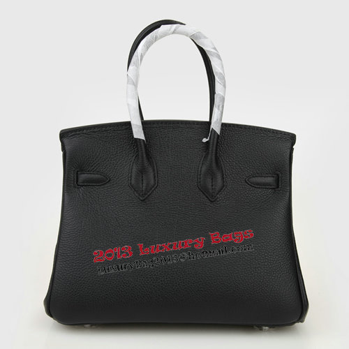 Hermes Birkin 25CM Tote Bags Black Original Leather Silver Hermes Birkin 25CM Tote Bags Black Original Leather Silver
