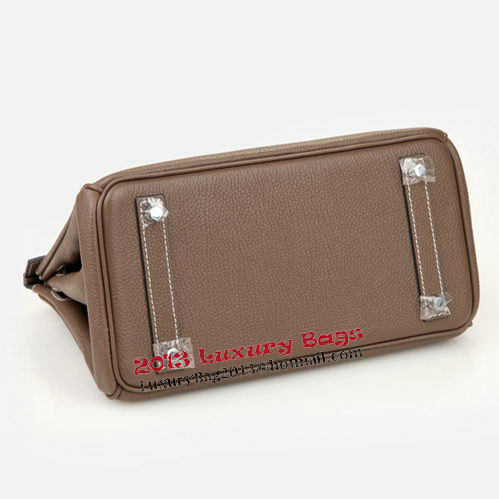 Hermes Birkin 25CM Tote Bags Dark Grey Original Leather Silver Hermes Birkin 25CM Tote Bags Dark Grey Original Leather Silver