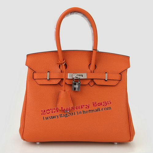 Hermes Birkin 25CM Tote Bags Orange Original Leather Gold Hermes Birkin 25CM Tote Bags Orange Original Leather Gold