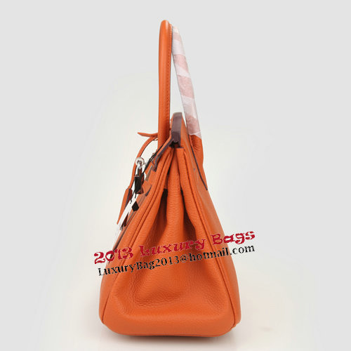 Hermes Birkin 25CM Tote Bags Orange Original Leather Gold Hermes Birkin 25CM Tote Bags Orange Original Leather Gold