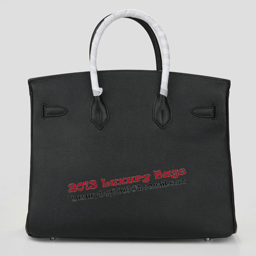 Hermes Birkin 35CM Tote Bag Black Original Leather H35 Silver Hermes Birkin 35CM Tote Bag Black Original Leather H35 Silver