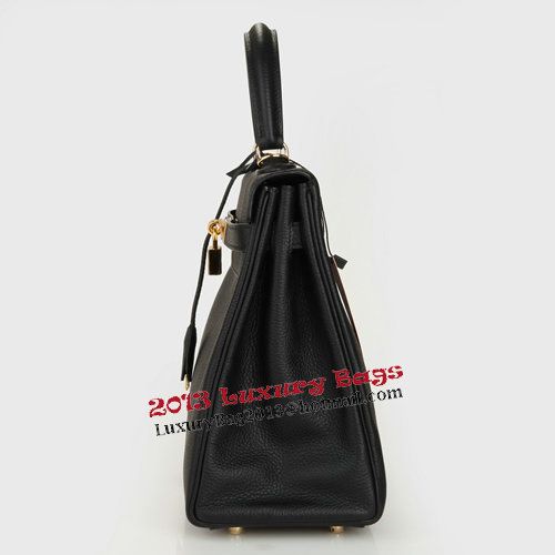 Hermes Kelly 32cm Shoulder Bag Black Original Leather K32 Gold Hermes Kelly 32cm Shoulder Bag Black Original Leather K32 Gold