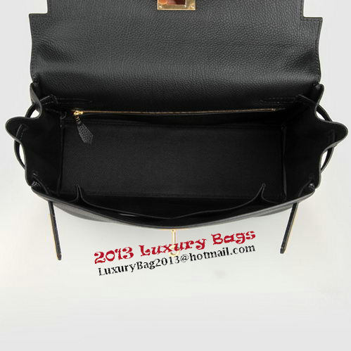 Hermes Kelly 32cm Shoulder Bag Black Original Leather K32 Gold Hermes Kelly 32cm Shoulder Bag Black Original Leather K32 Gold