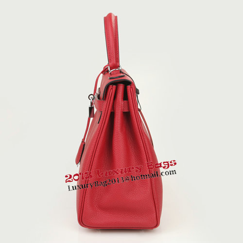 Hermes Kelly 32cm Shoulder Bag Burgundy Original Leather K32 Silver Hermes Kelly 32cm Shoulder Bag Burgundy Original Leather K32 Silver
