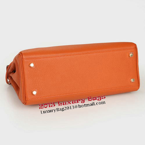 Hermes Kelly 32cm Shoulder Bag Orange Original Leather K32 Gold Hermes Kelly 32cm Shoulder Bag Orange Original Leather K32 Gold