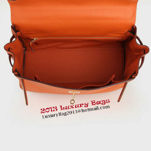 Hermes Kelly 32cm Shoulder Bag Orange Original Leather K32 Gold Hermes Kelly 32cm Shoulder Bag Orange Original Leather K32 Gold