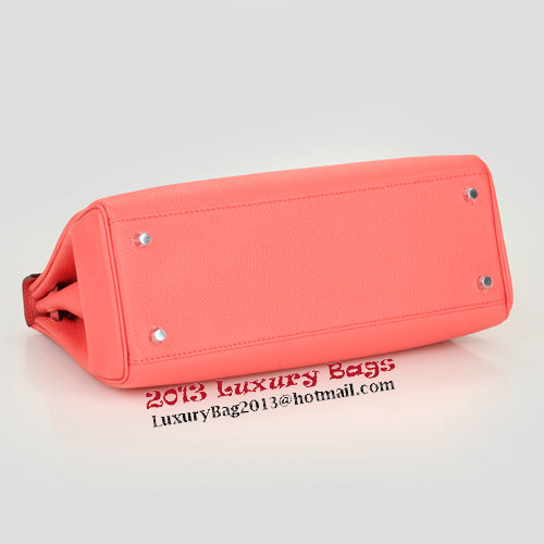 Hermes Kelly 32cm Shoulder Bag Pink Original Leather K32 Silver Hermes Kelly 32cm Shoulder Bag Pink Original Leather K32 Silver