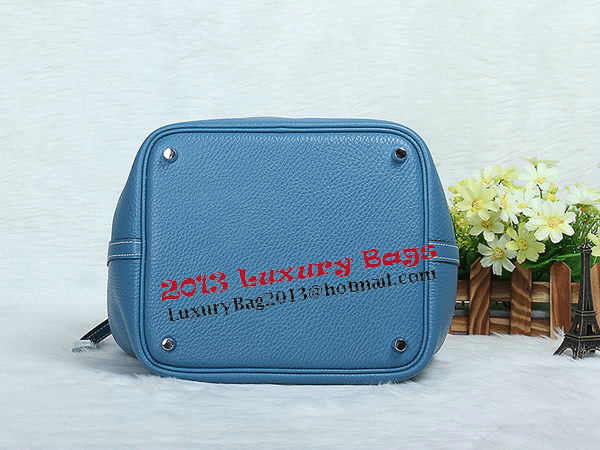 Hermes Picotin Lock MM Bag in Original Leather Blue Hermes Picotin Lock MM Bag in Original Leather Blue