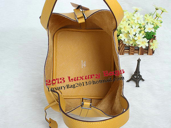 Hermes Picotin Lock MM Bag in Original Leather Yellow Hermes Picotin Lock MM Bag in Original Leather Yellow