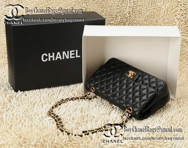 Chanel Classic Flap Bag 2.55 Series CHA1112 Black Original Leather Chanel Classic Flap Bag 2.55 Series CHA1112 Black Original Leather