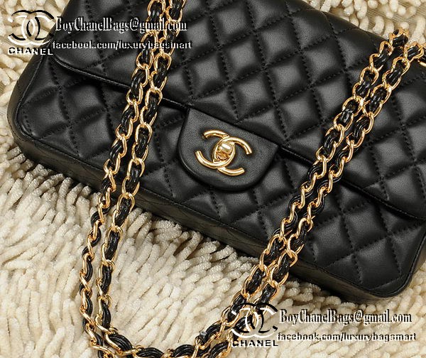 Chanel Classic Flap Bag 2.55 Series CHA1112 Black Original Leather Chanel Classic Flap Bag 2.55 Series CHA1112 Black Original Leather