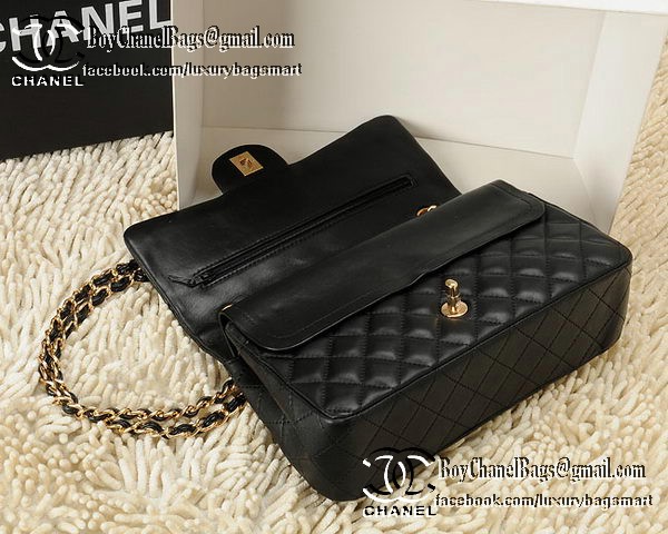 Chanel Classic Flap Bag 2.55 Series CHA1112 Black Original Leather Chanel Classic Flap Bag 2.55 Series CHA1112 Black Original Leather