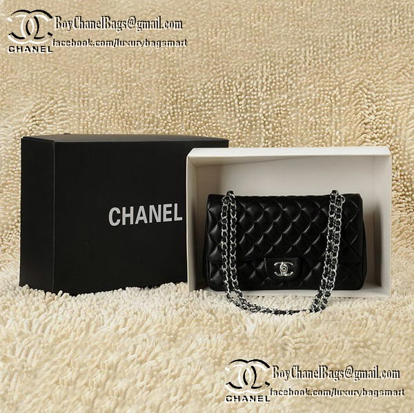 Chanel Classic Flap Bag 2.55 Series CHA1112 Black Original Leather Chanel Classic Flap Bag 2.55 Series CHA1112 Black Original Leather