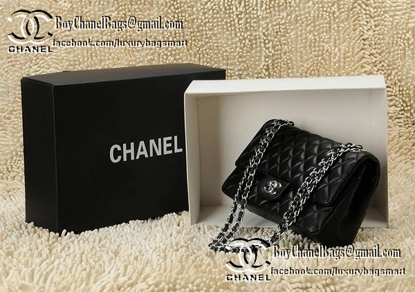Chanel Classic Flap Bag 2.55 Series CHA1112 Black Original Leather Chanel Classic Flap Bag 2.55 Series CHA1112 Black Original Leather