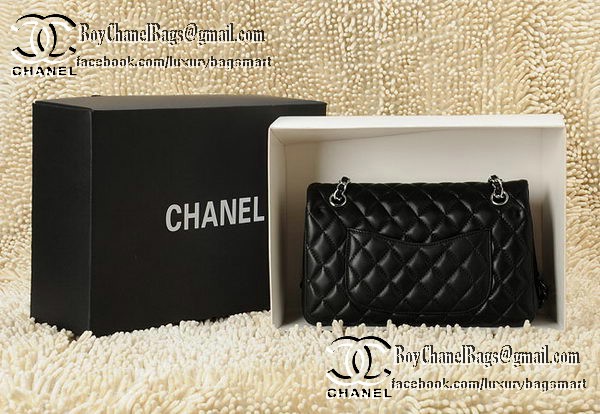 Chanel Classic Flap Bag 2.55 Series CHA1112 Black Original Leather Chanel Classic Flap Bag 2.55 Series CHA1112 Black Original Leather