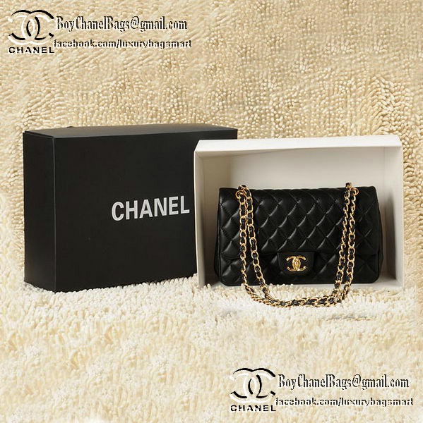 Chanel Classic Flap Bag 2.55 Series CHA1112 Black Original Leather Chanel Classic Flap Bag 2.55 Series CHA1112 Black Original Leather