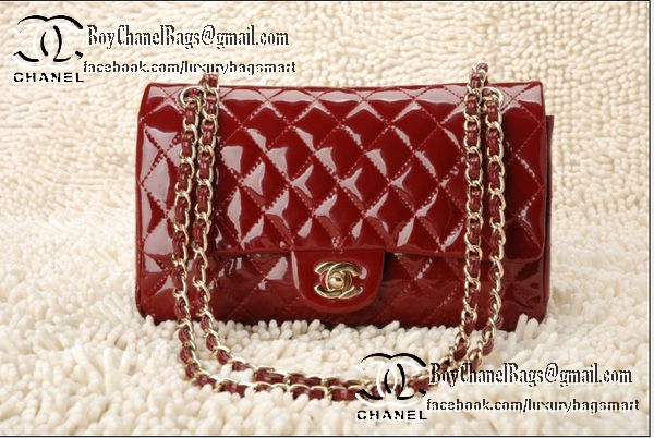 Chanel Classic Flap Bag 2.55 Series Patent Leather CHA1112 Burgundy Chanel Classic Flap Bag 2.55 Series Patent Leather CHA1112 Burgundy