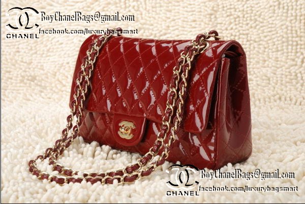 Chanel Classic Flap Bag 2.55 Series Patent Leather CHA1112 Burgundy Chanel Classic Flap Bag 2.55 Series Patent Leather CHA1112 Burgundy