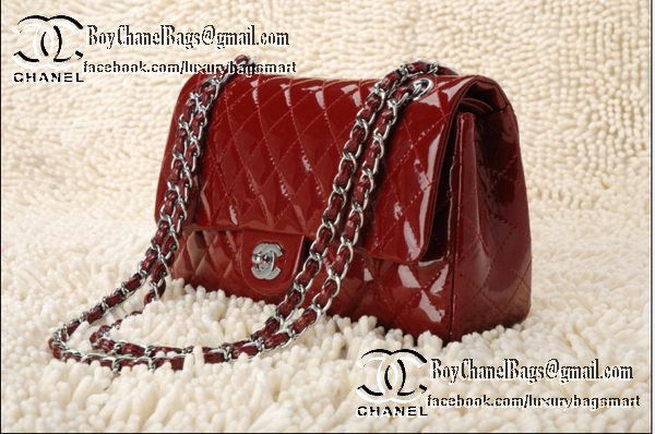 Chanel Classic Flap Bag 2.55 Series Patent Leather CHA1112 Burgundy Chanel Classic Flap Bag 2.55 Series Patent Leather CHA1112 Burgundy