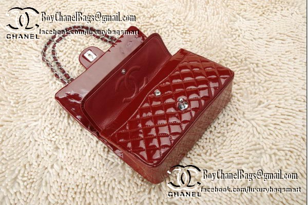 Chanel Classic Flap Bag 2.55 Series Patent Leather CHA1112 Burgundy Chanel Classic Flap Bag 2.55 Series Patent Leather CHA1112 Burgundy