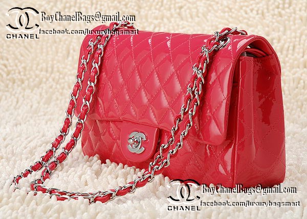 Chanel Classic Flap Bag 2.55 Series Patent Leather CHA1112 Peach Chanel Classic Flap Bag 2.55 Series Patent Leather CHA1112 Peach