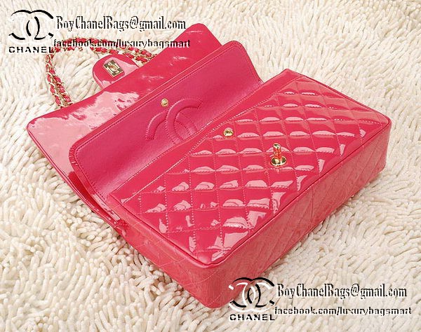 Chanel Classic Flap Bag Patent Leather CHA1113 Peach Chanel Classic Flap Bag Patent Leather CHA1113 Peach