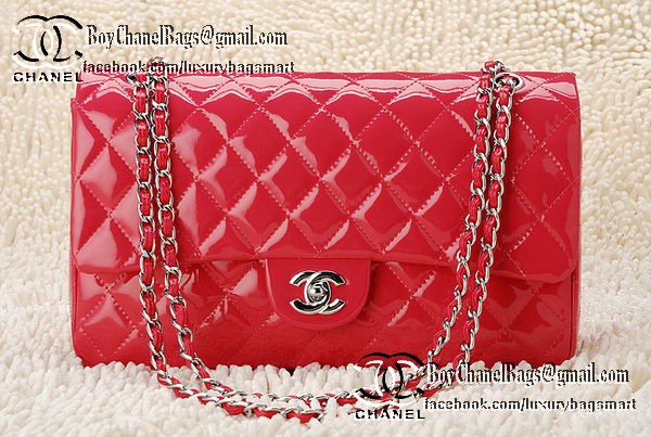 Chanel Classic Flap Bag Patent Leather CHA1113 Peach Chanel Classic Flap Bag Patent Leather CHA1113 Peach