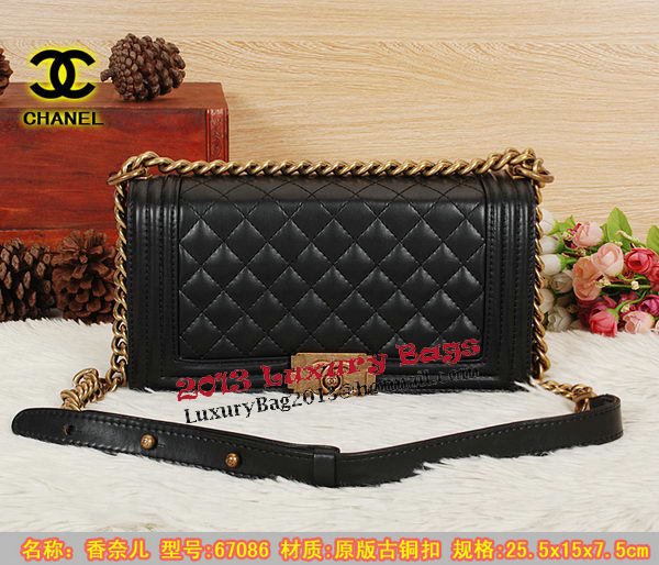 Boy Chanel Flap Shoulder Bag Original Leather CHA68076 Black Boy Chanel Flap Shoulder Bag Original Leather CHA68076 Black