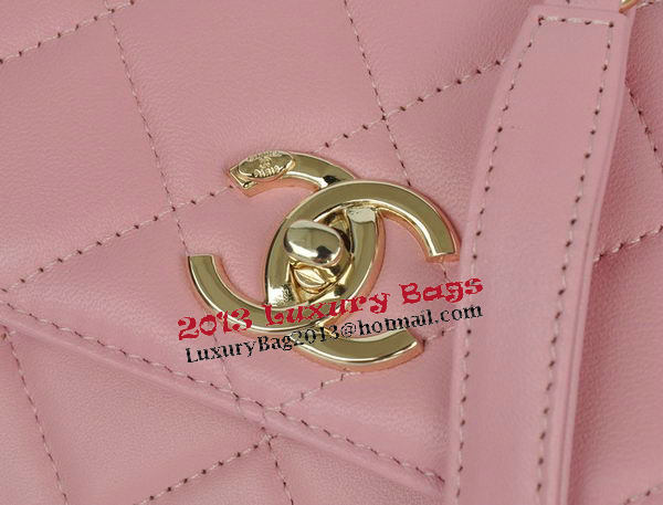 Chanel Classic Top Handle Bag Original Sheepskin Leather CHA92236 Pink Chanel Classic Top Handle Bag Original Sheepskin Leather CHA92236 Pink