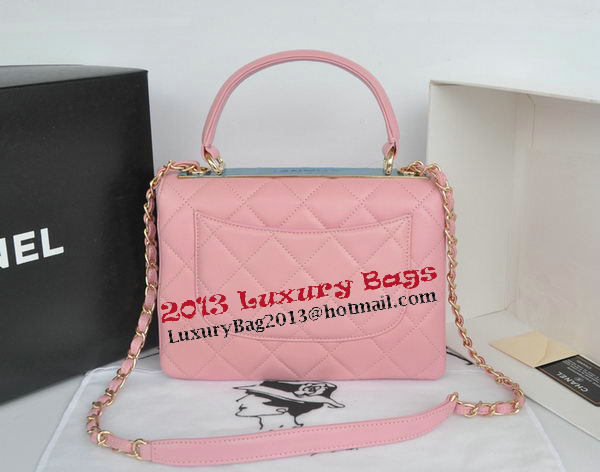 Chanel Classic Top Handle Bag Original Sheepskin Leather CHA92236 Pink Chanel Classic Top Handle Bag Original Sheepskin Leather CHA92236 Pink