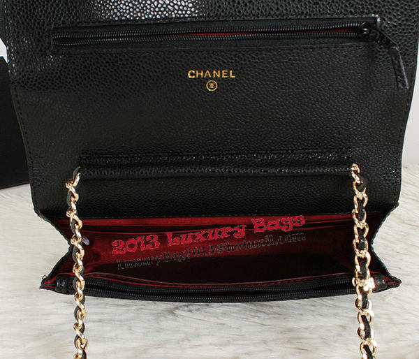 Chanel CHA33814 Original Cannage Leather mini Flap Bag Black