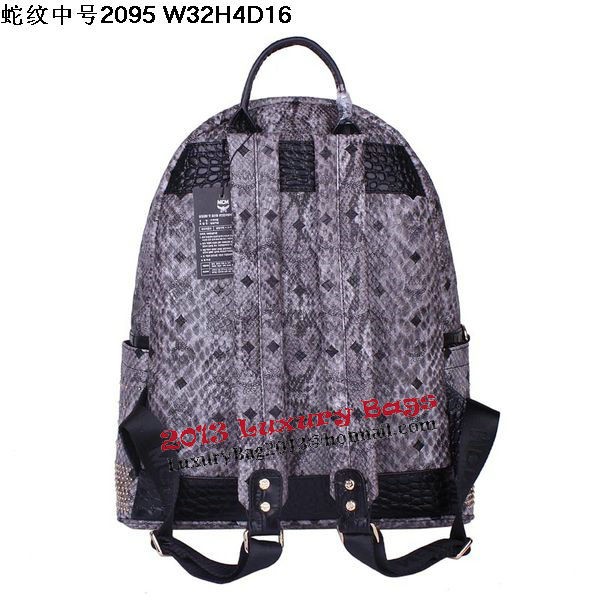 MCM Armour Medium Backpack Snake Leather MC2095 Grey MCM Armour Medium Backpack Snake Leather MC2095 Grey