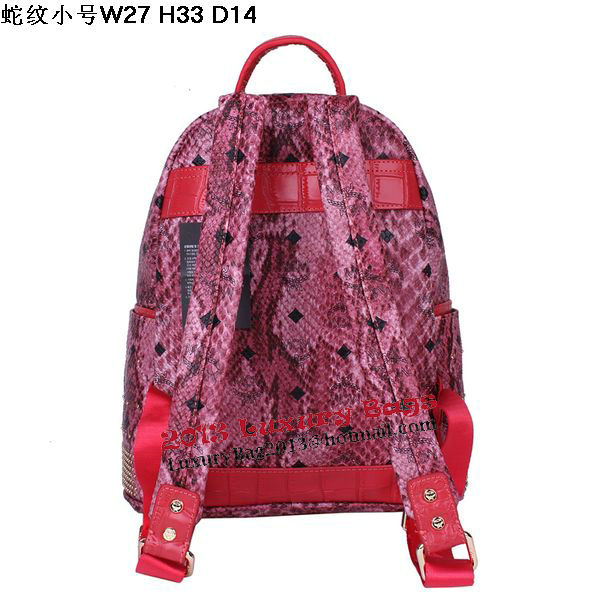 MCM Armour Small Backpack Snake Leather MC2095S Rose MCM Armour Small Backpack Snake Leather MC2095S Rose