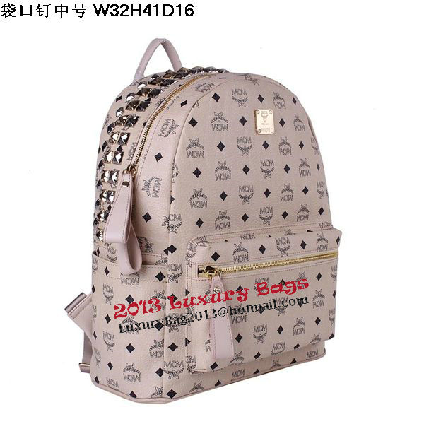 MCM Medium Top Studs Backpack MC4232 Beige MCM Medium Top Studs Backpack MC4232 Beige
