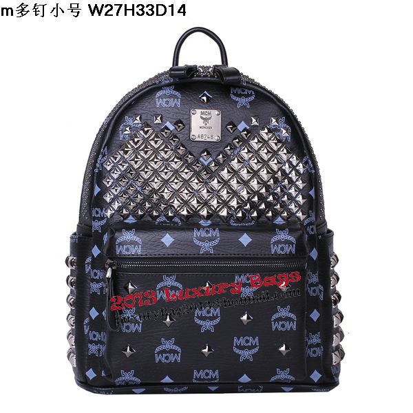 MCM Small Stark Front Studs Backpack MC4237S Black