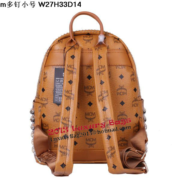 MCM Small Stark Front Studs Backpack MC4237S Wheat MCM Small Stark Front Studs Backpack MC4237S Wheat