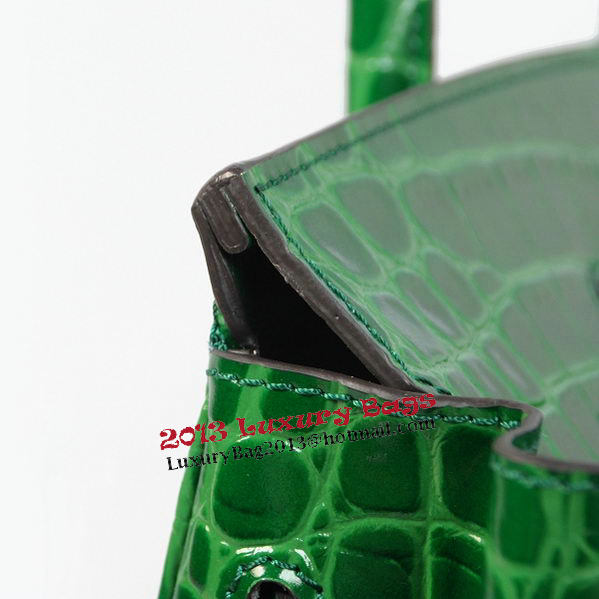 Hermes Birkin 30CM Tote Bags Green Iridescent Croco Leather Gold Hermes Birkin 30CM Tote Bags Green Iridescent Croco Leather Gold