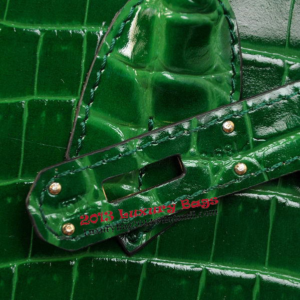 Hermes Birkin 30CM Tote Bags Green Iridescent Croco Leather Gold Hermes Birkin 30CM Tote Bags Green Iridescent Croco Leather Gold