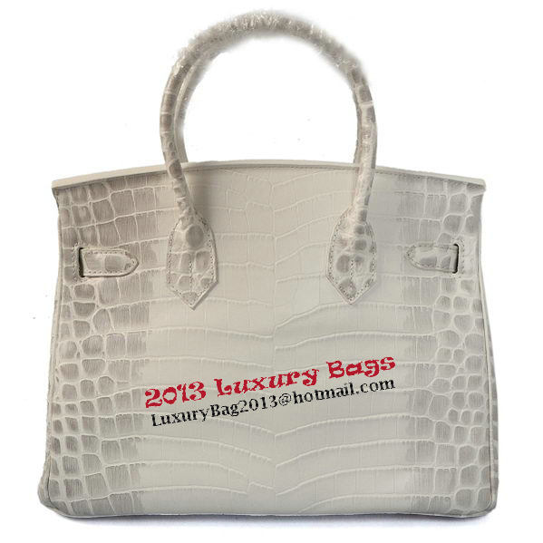 Hermes Birkin 30CM Tote Bags OffWhite Croco Leather Gold Hermes Birkin 30CM Tote Bags OffWhite Croco Leather Gold