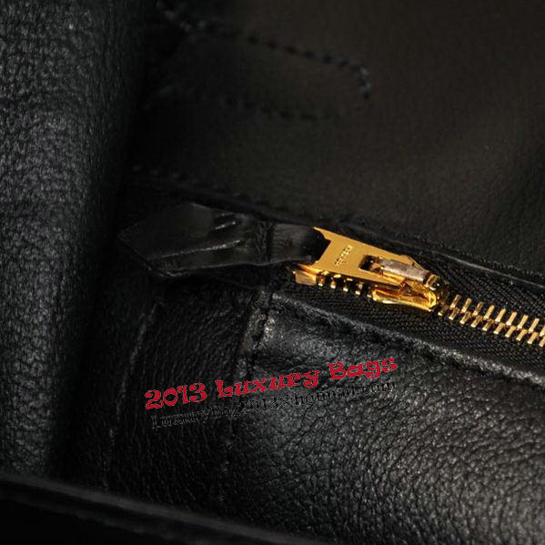 Hermes Birkin 35CM Tote Bag Black Iridescent Croco Leather Gold Hermes Birkin 35CM Tote Bag Black Iridescent Croco Leather Gold