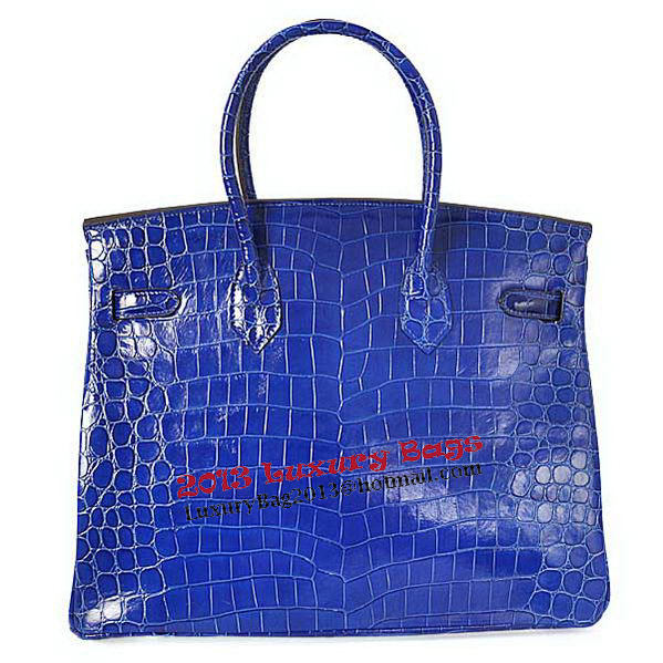 Hermes Birkin 35CM Tote Bag Blue Iridescent Croco Leather Gold Hermes Birkin 35CM Tote Bag Blue Iridescent Croco Leather Gold