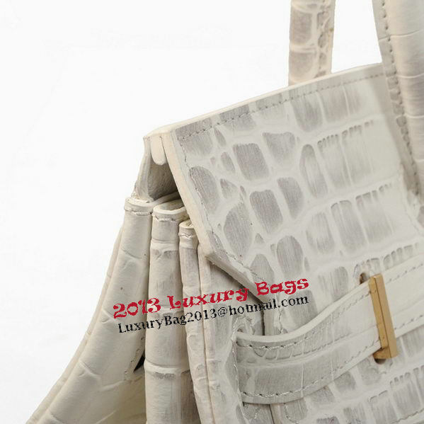 Hermes Birkin 35CM Tote Bag OffWhite Croco Leather Gold Hermes Birkin 35CM Tote Bag OffWhite Croco Leather Gold