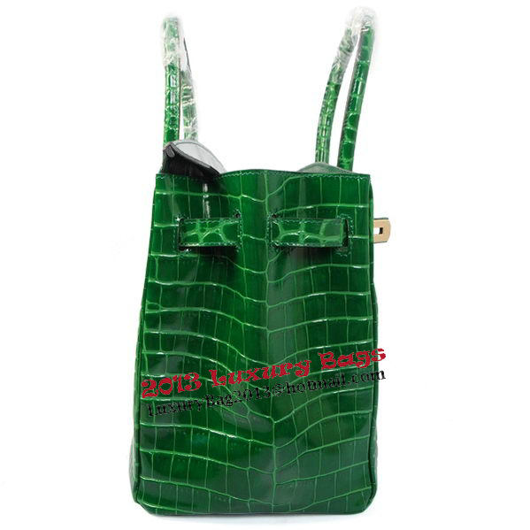 Hermes Birkin 35CM Tote Bags Green Iridescent Croco Leather Gold Hermes Birkin 35CM Tote Bags Green Iridescent Croco Leather Gold