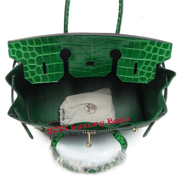Hermes Birkin 35CM Tote Bags Green Iridescent Croco Leather Gold Hermes Birkin 35CM Tote Bags Green Iridescent Croco Leather Gold