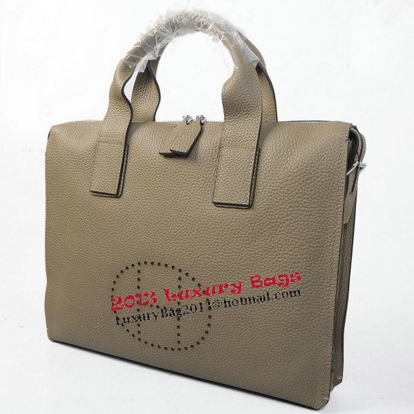 Hermes Briefcase Original Grainy Leather H8813 Grey Hermes Briefcase Original Grainy Leather H8813 Grey