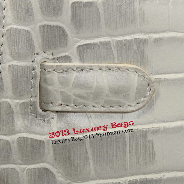 Hermes Kelly 32cm Shoulder Bags OFFWhite Croco Leather Gold Hermes Kelly 32cm Shoulder Bags OFFWhite Croco Leather Gold