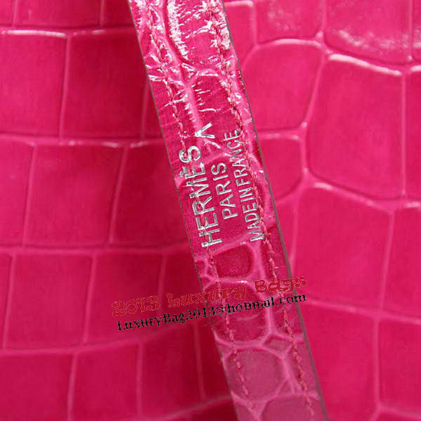 Hermes Kelly 32cm Shoulder Bags Peach Iridescent Croco Leather Silver Hermes Kelly 32cm Shoulder Bags Peach Iridescent Croco Leather Silver